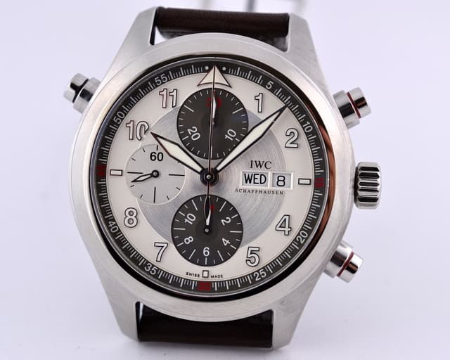 IWC Pilot Spitfire Double Chronograph SS NEW