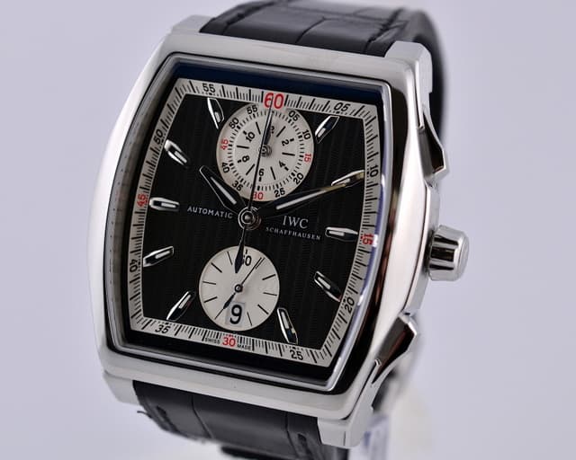 IWC Da Vinci Chronograph Flyback SS Black Dial NEW