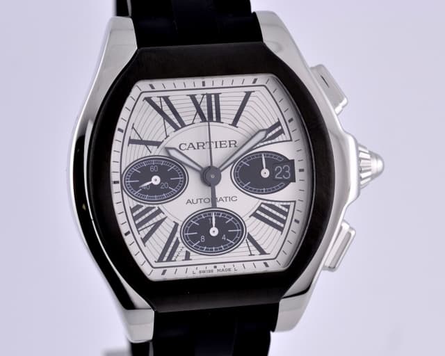 Cartier Roadster Chronograph XL ADLC SS / Rubber 