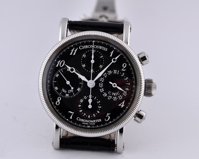 Chronoswiss Chronometer Chronograph SS Black Dial
