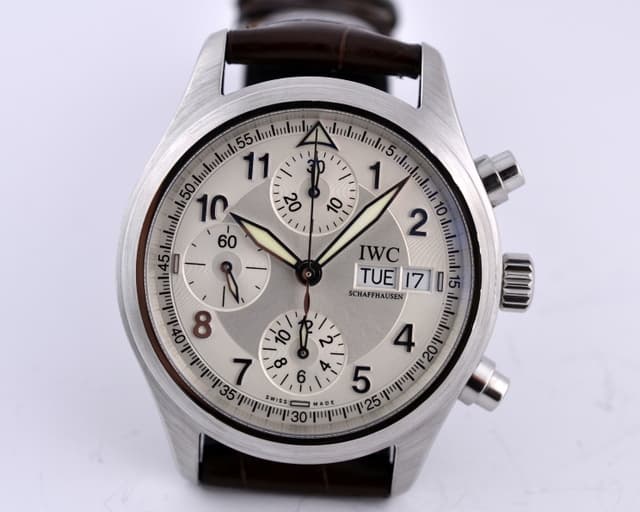 IWC Pilot Spitfire SS Silver Dial 