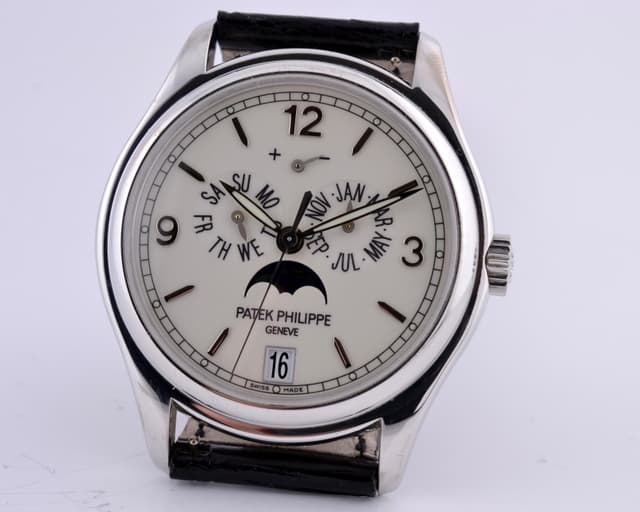 Patek Philippe Annual Calendar 18K WG Porcelain Dial 

