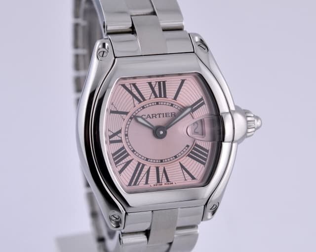 Cartier Roadster Ladies SS/SS Pink Dial