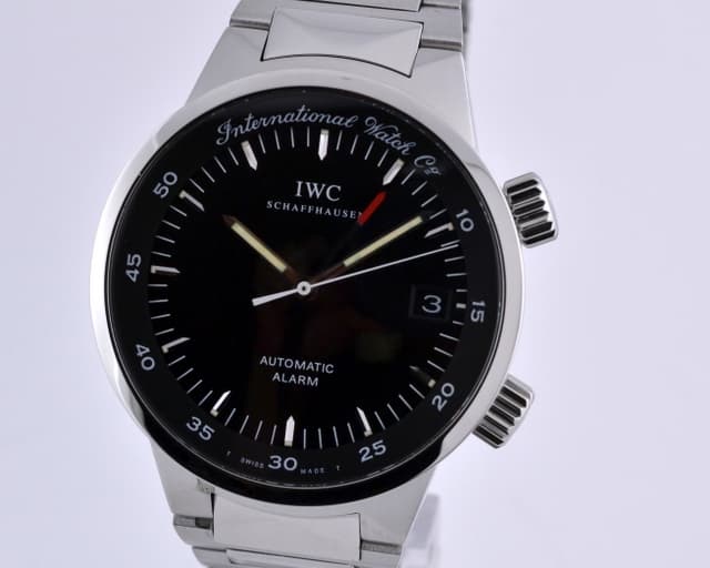 IWC GST Alarm SS Black Dial 
