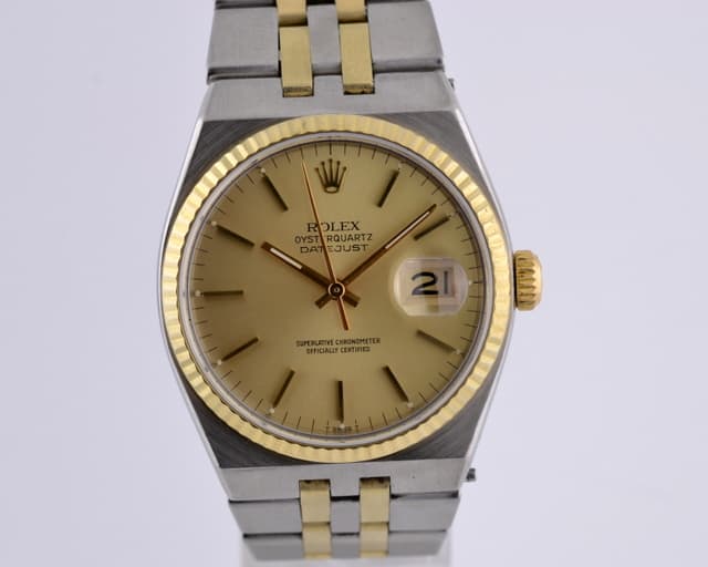 Rolex OysterQuartz 18K / SS Champagne Dial