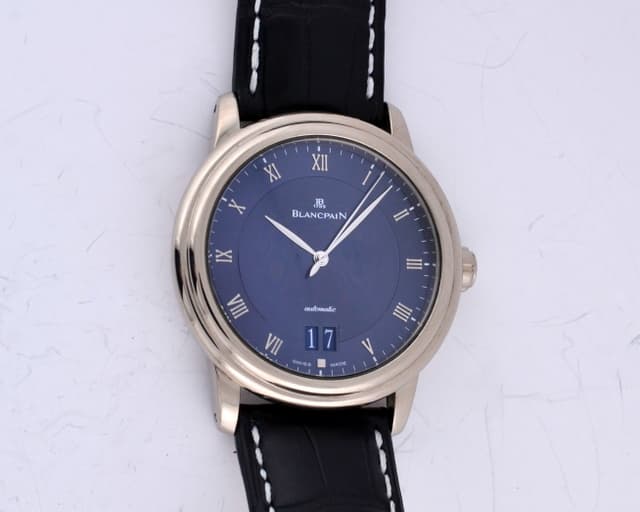 Blancpain Villeret Big Date Blue Dial 18K WG

