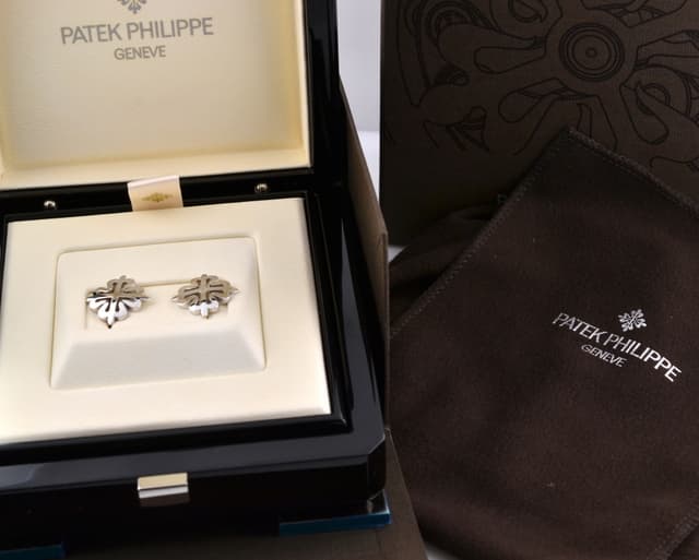 Patek Philippe Calatrava Cross Cufflinks 18K White Gold