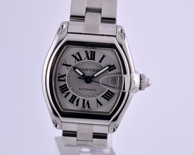 Cartier Roadster Mid-Size SS/SS Silver Dial