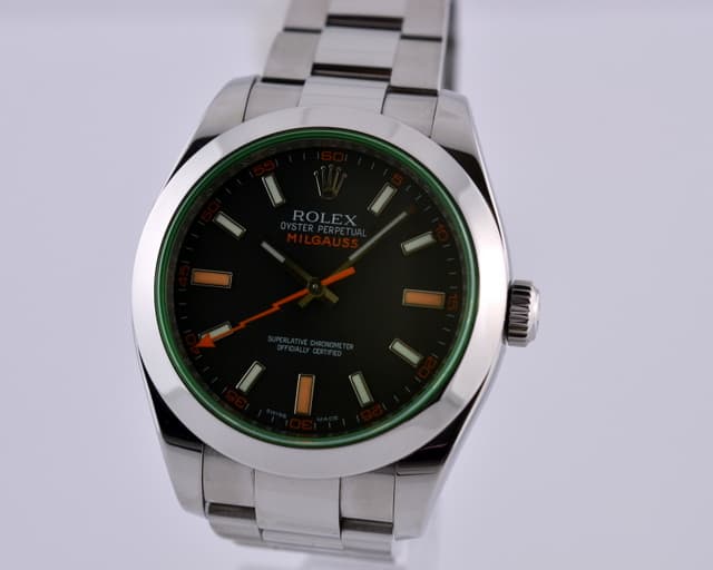 Rolex Milgauss Green Crystal Anniversary Edition
