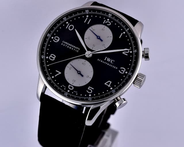 IWC Portuguese Chronograph Black / Silver Dial