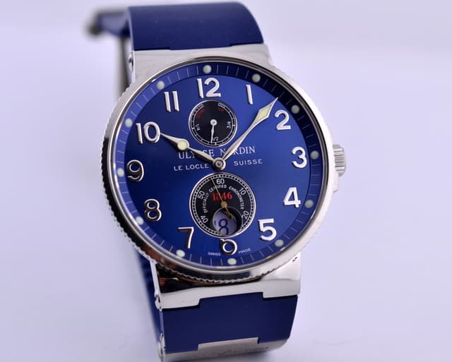 Ulysse Nardin Marine Chronometer Blue SS / Blue Rubber
