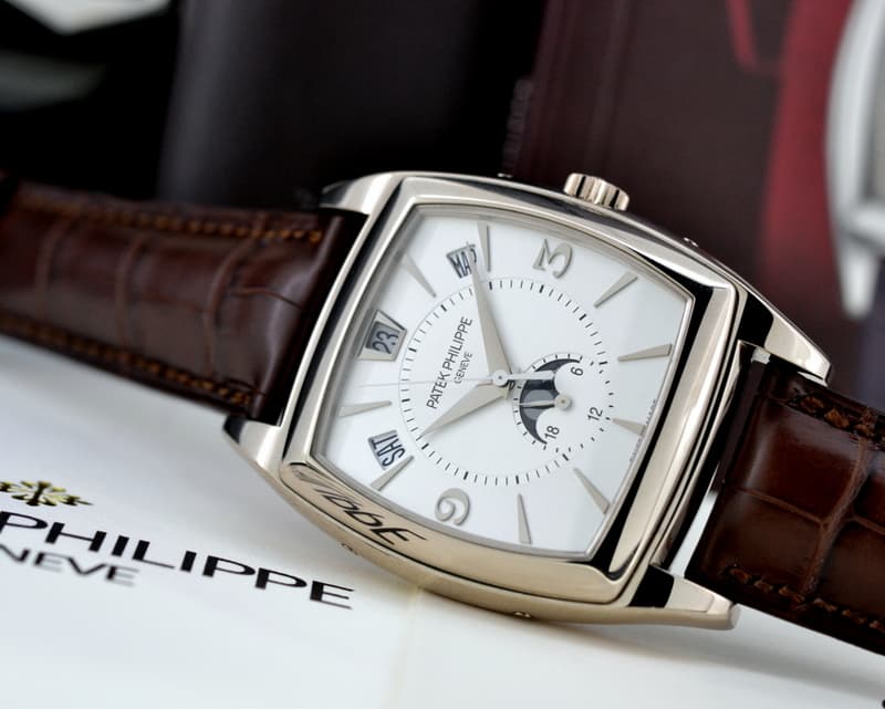Patek Philippe Gondolo Calendario 18K White Gold Silver Dial 