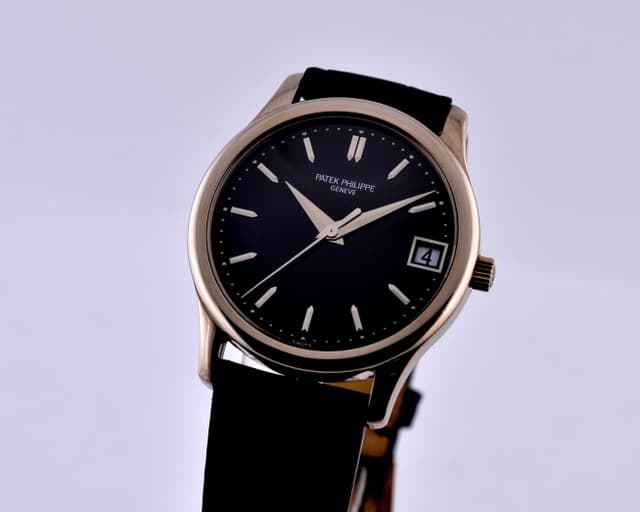 Patek Philippe Calatrava Automatic 18K WG Black Dial