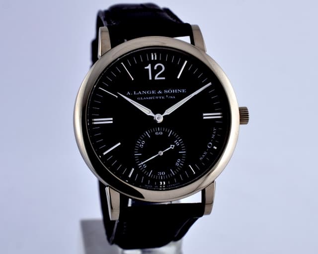 A. Lange and Sohne Langematik 18K WG Black Dial