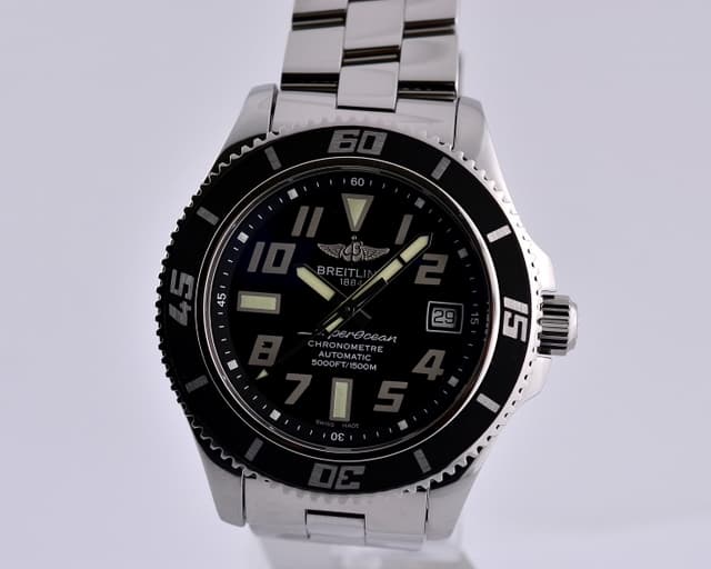 Breitling Super Ocean Aeromarine New Wave Black Dial SS / SS