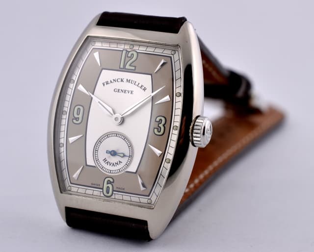 Franck Muller Cintre Curvex Havana Dial 18K WG
