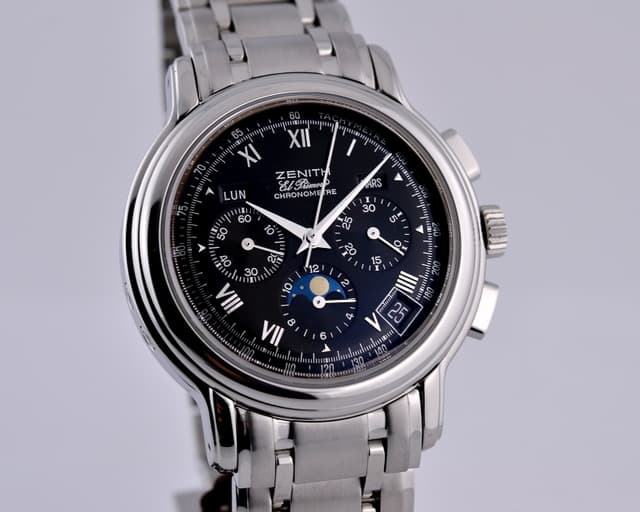 Zenith Chronomaster Moon Black Dial SS / SS French