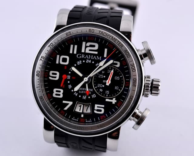 Graham Grand Silverstone Luffield Limited Chrongraph GMT SS