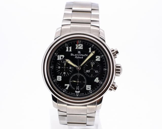Blancpain Flyback Chronograph Black Dial SS / SS 