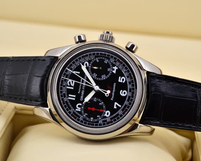 Girard Perregaux Scuderia Ferrari Foudroyante Chronograph 18K WG Black Dial
