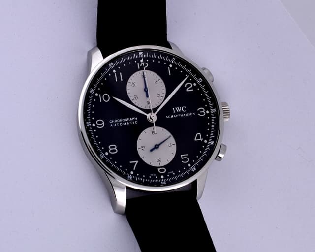 IWC Portuguese Chronograph Black / Silver Dial