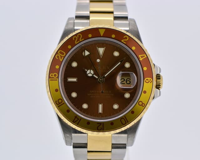 Rolex GMT Master II Root Beer Dial 18K / SS 