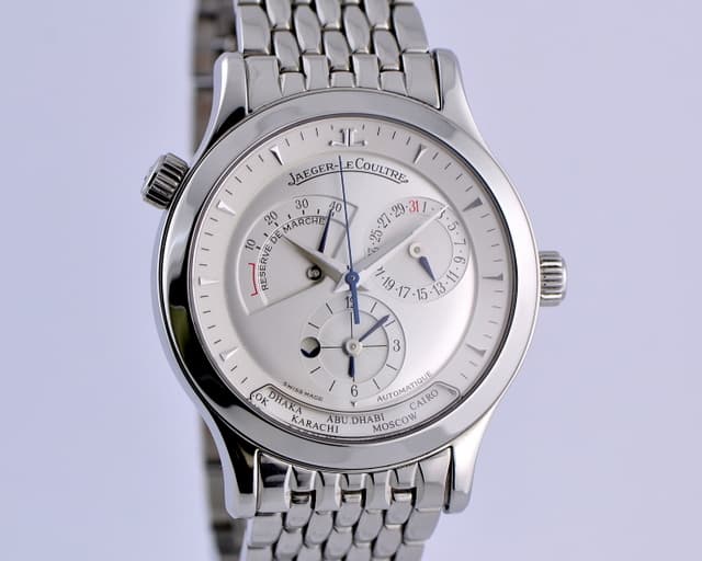 Jaeger LeCoultre Master Geographic SS / SS Silver Dial 