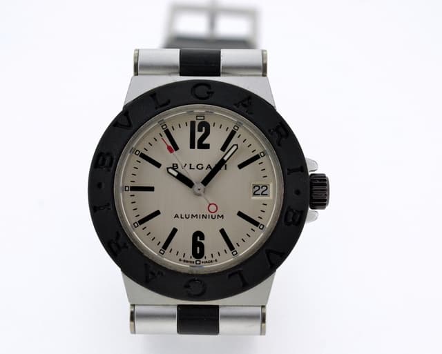 Bulgari Diagono Aluminum Midsize Quartz  