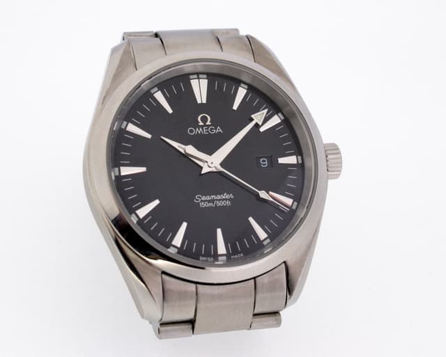 Omega Aqua Terra Black Dial Quartz SS / SS 