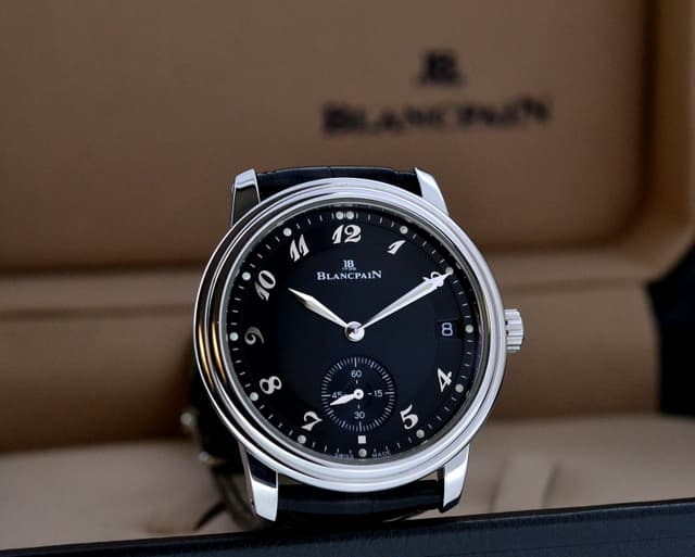 Blancpain Ultra Thin Automatic 100HR Black Arabic Dial