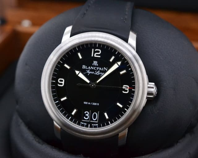 Blancpain Aqualung SS Big Date SS / Rubber 