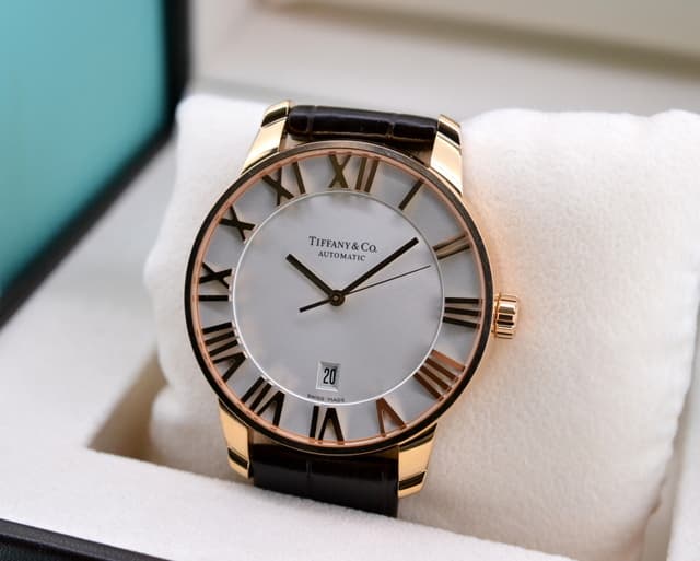 Tiffany & Co Atlas Dome Watch SS Automatic Silver Dial Tiffany Atlas Dome Automatic 18K Rose Gold Silver Dial 42MM  main image 3