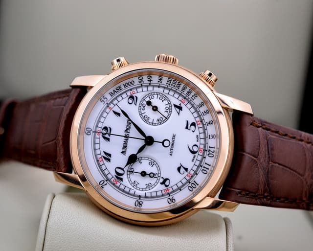 Audemars Piguet Jules Audemars Chronograph White Dial 18K Rose Gold 