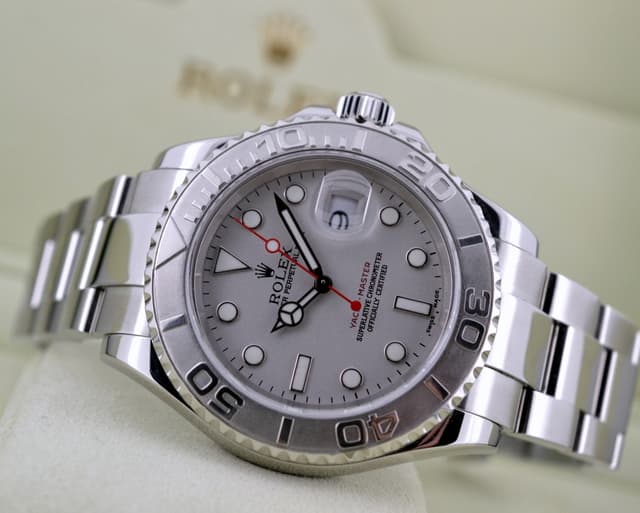 Rolex Yacht Master SS Platinum Bezel
