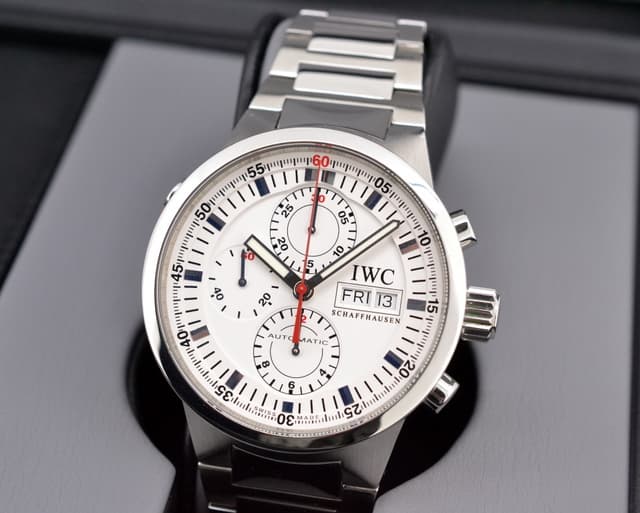 IWC GST Split Second Chronograph SS White Dial 