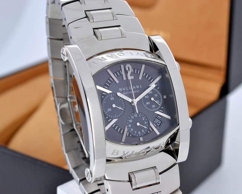 Bulgari Assioma Chronograph Blue Dial SS / SS 