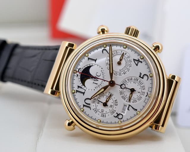IWC Da Vinci Perpetual Calendar Chronograph Split Second 18K Yellow Gold 
