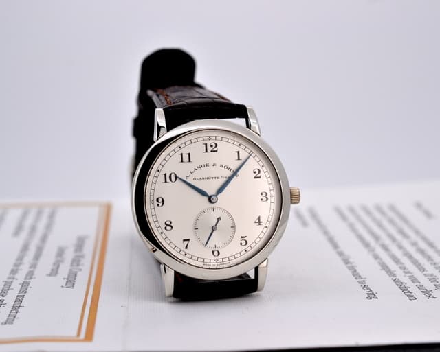A. Lange and Sohne 1815 Platinum Silver Dial Arabic Numerals 