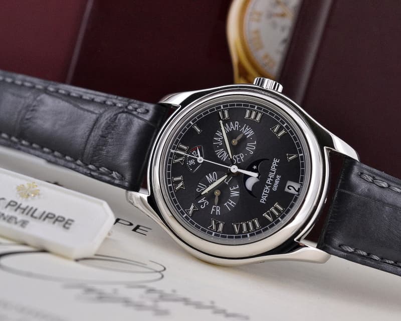 Patek Philippe Annual Calendar Power Reserve Grey Dial Platinum 