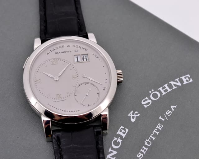A. Lange and Sohne Lange 1 Platinum "STEALTH" Silver Dial