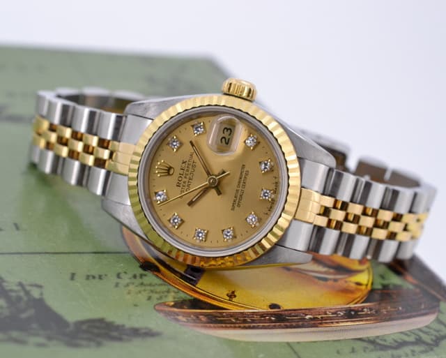 Rolex Lady Datejust Diamond Champagne Dial 18K / SS