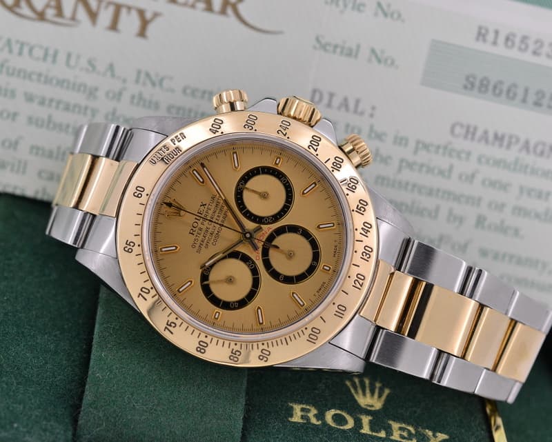 Rolex Daytona Champagne Stick SS / 18K Yellow Gold