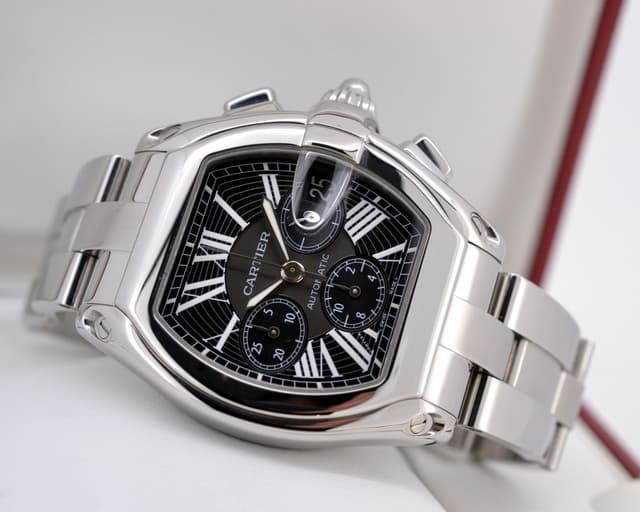 Cartier Roadster Chronograph XL Black Dial SS / SS
