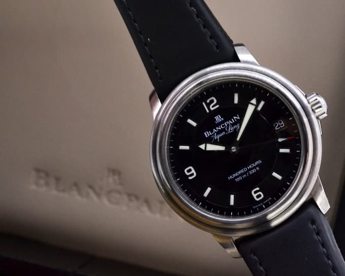 Blancpain Leman Aqualung Ultra Slim SS / Rubber
