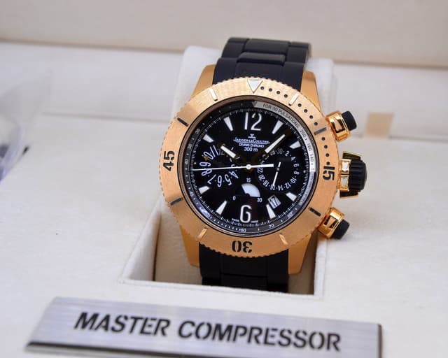 Jaeger-LeCoultre Master Compressor Diving Chronograph 18K Rose Gold / Rubber UNWORN


