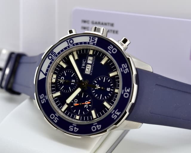 IWC Aquatimer Chronograph Blue Dial SS / Rubber 