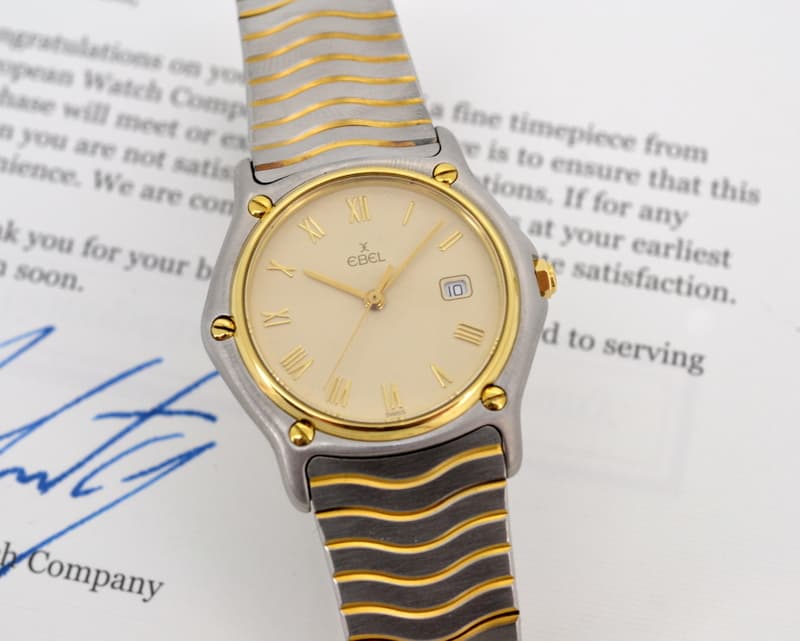 Ebel Classic Sports Wave 18K Yellow Gold / SS