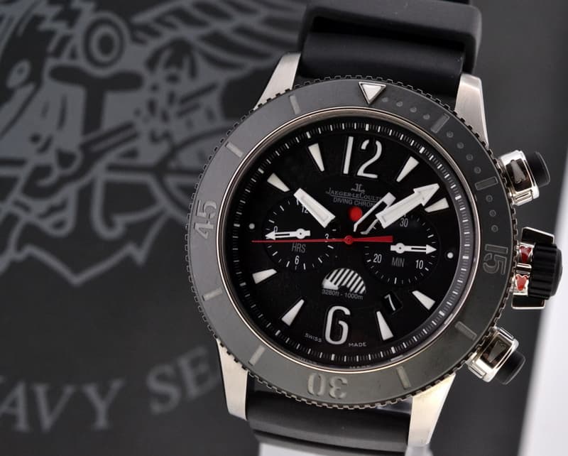 Jaeger LeCoultre Master Compressor Diving GMT Navy Seals Titanium / Rubber SS