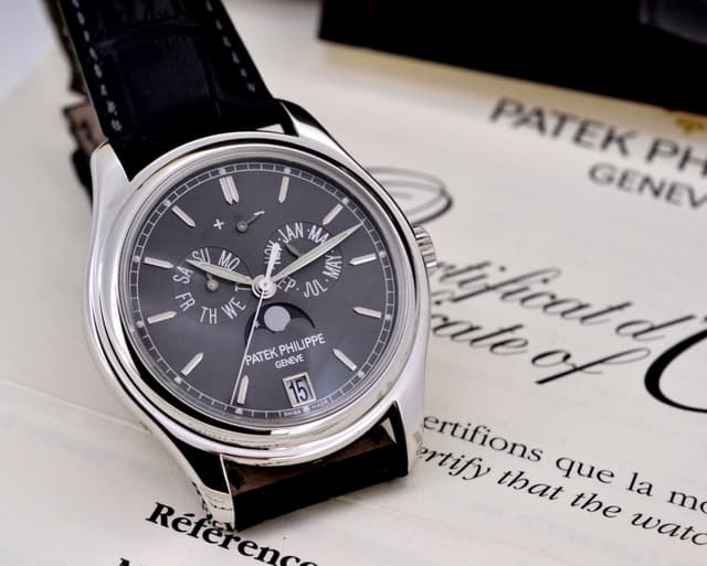 Patek Philippe Annual Calendar Grey Dial Platinum
