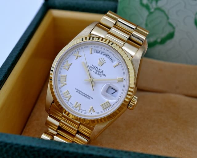 Rolex Day Date President 18K Yellow Gold / White Dial